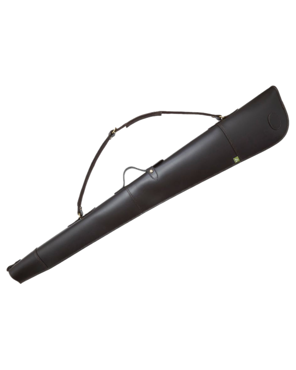 Dark Brown Coloured Chatham Premium Pull Up Leather Full Zip Gun Slip on white background 