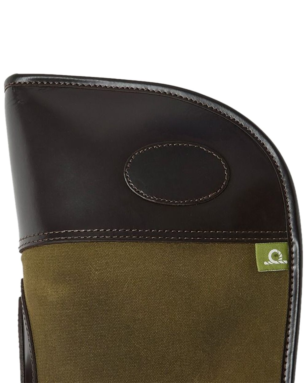 Green Dark Brown Coloured Chatham Premium Pull Up Leather Full Zip Gun Slip on white background 