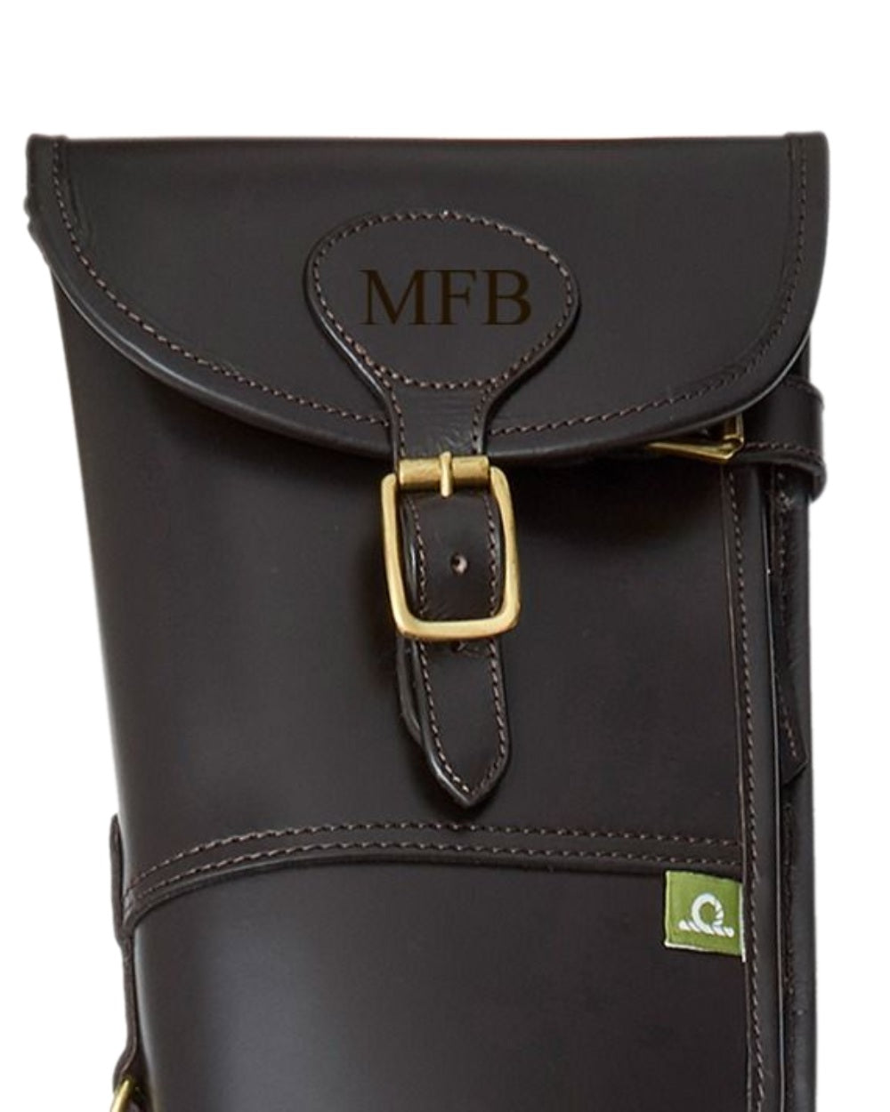 Dark Brown Coloured Chatham Premium Pull Up Leather Gun Slip on white background 