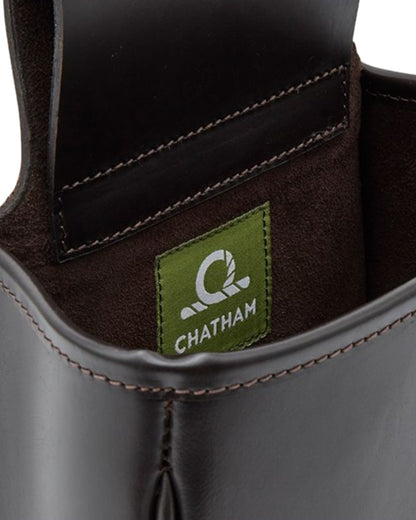 Dark Brown Coloured Chatham Premium Pull Up Leather Panier Bag on white background 