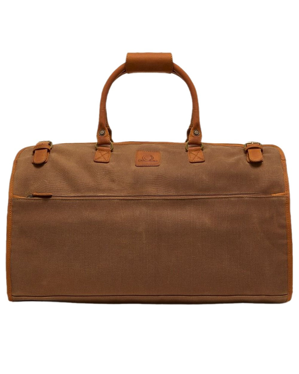 Field Tan Coloured Chatham Waxed Canvas Duffel Bag &amp; Suit Carrier on white background 