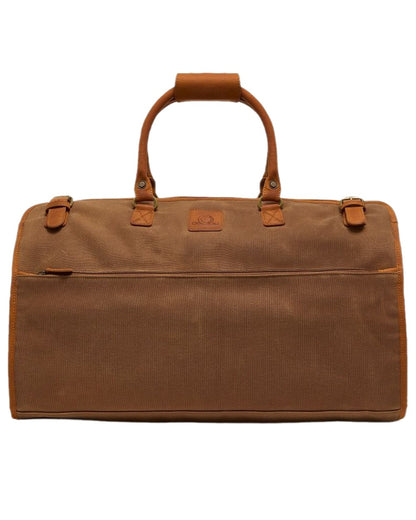 Field Tan Coloured Chatham Waxed Canvas Duffel Bag &amp; Suit Carrier on white background 