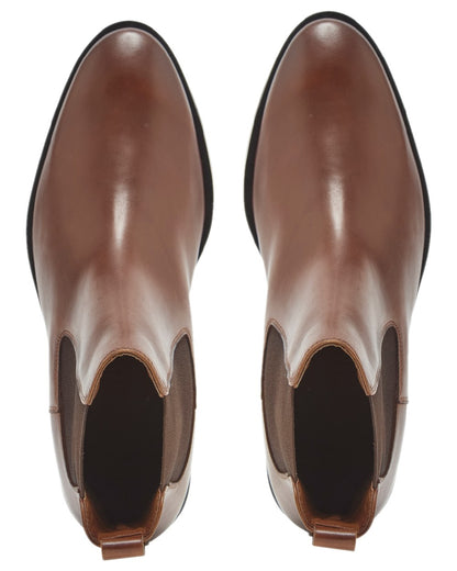 Tan Coloured Chatham Womens Allerton Premium Leather Chelsea Boots on white background 