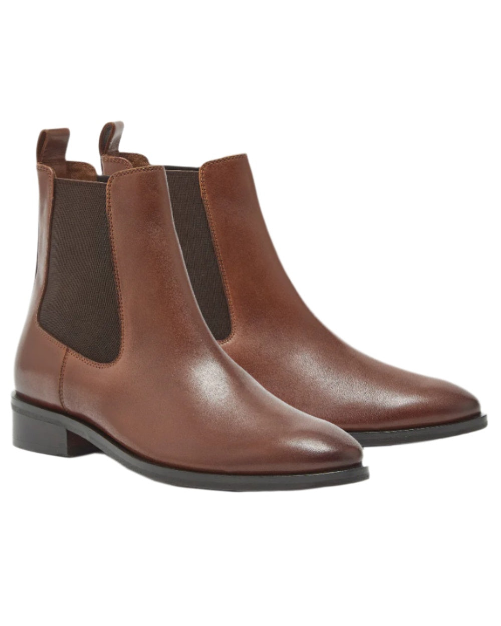 Tan Coloured Chatham Womens Allerton Premium Leather Chelsea Boots on white background 