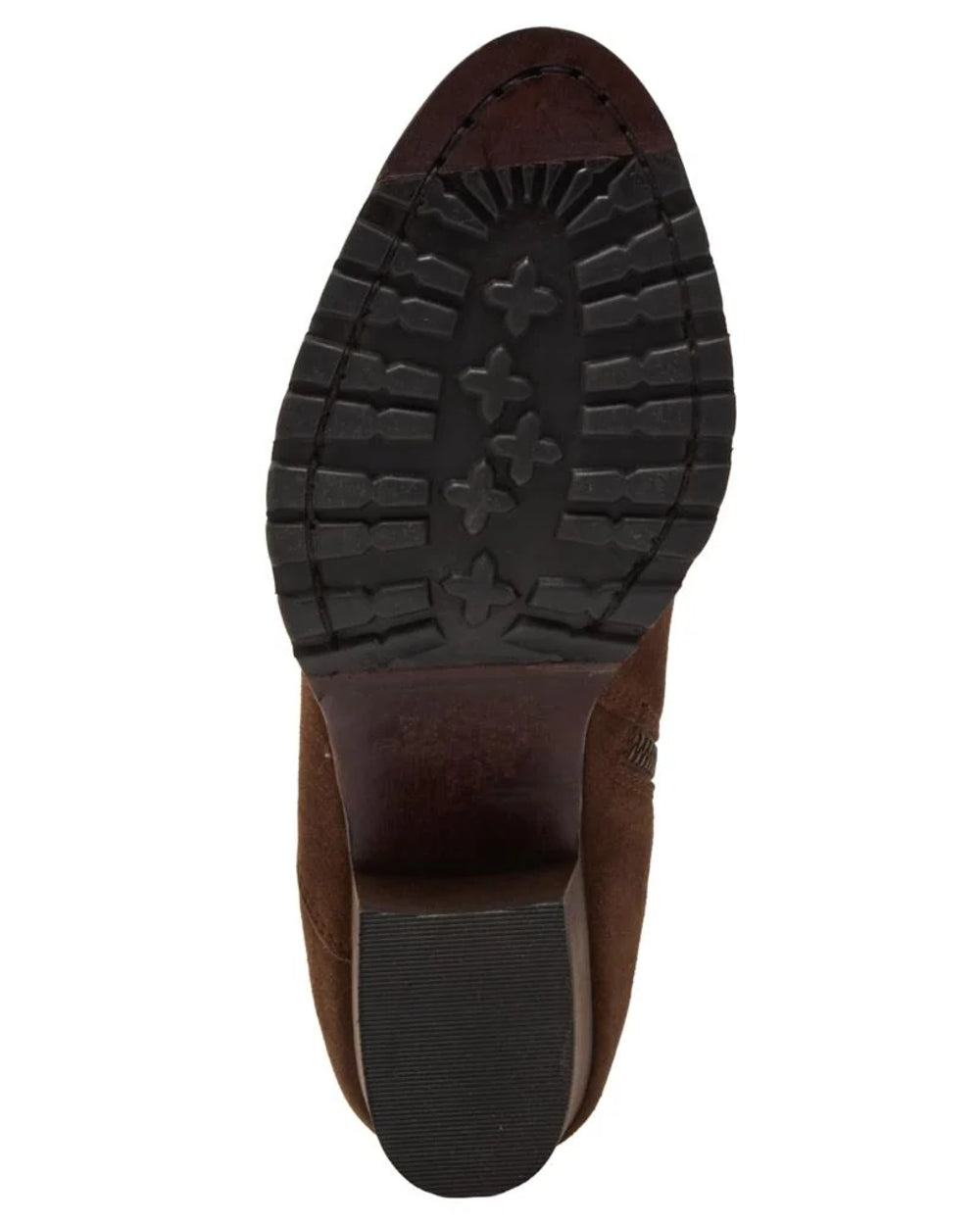 Dark Brown coloured Chatham Womens Ashwell Heeled Chelsea Boots on white background 