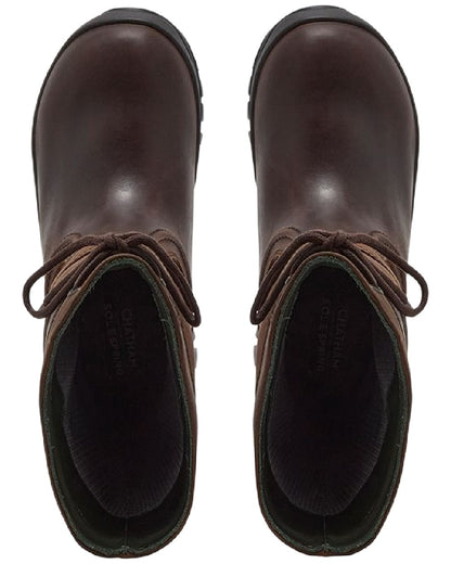 Dark Brown Coloured Chatham Womens Cheltenham Premium Leather Waterproof Tall Boots on white background 