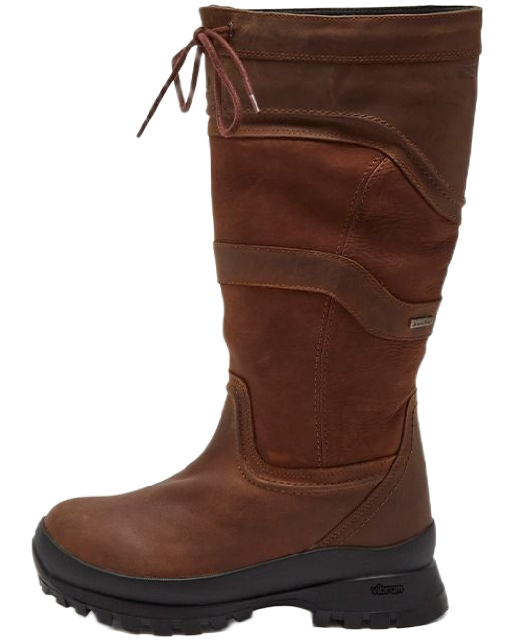 Tan Coloured Chatham Womens Cheltenham Premium Leather Waterproof Tall Boots on white background 