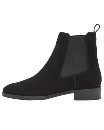 Black Coloured Chatham Womens Lynch Premium Suede Chelsea Boots on white background 