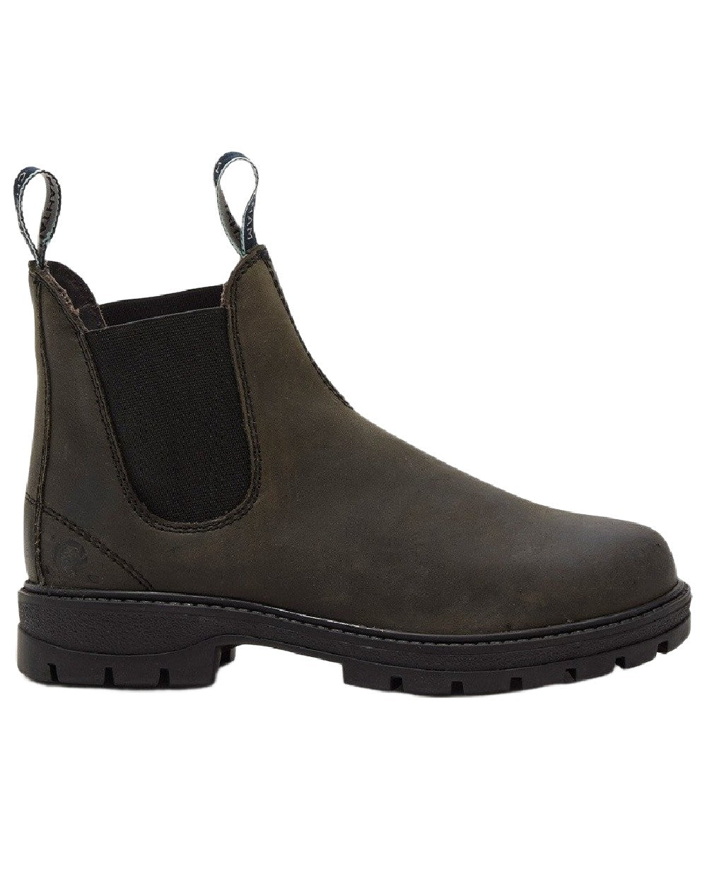 Black Coloured Chatham Womens Oasby Premium Leather Outdoor Chelsea Boots on white background 