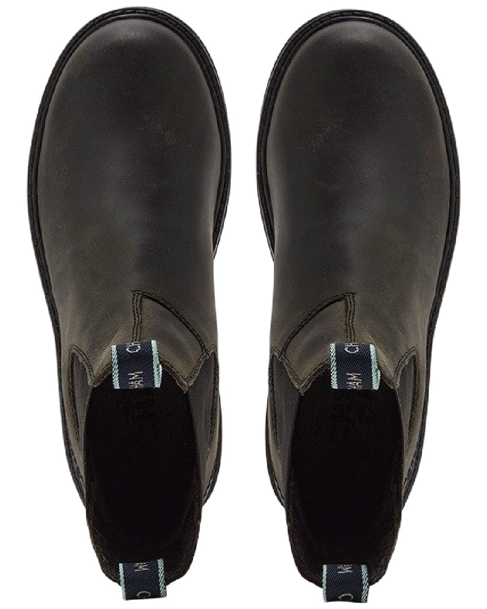 Black Coloured Chatham Womens Oasby Premium Leather Outdoor Chelsea Boots on white background 