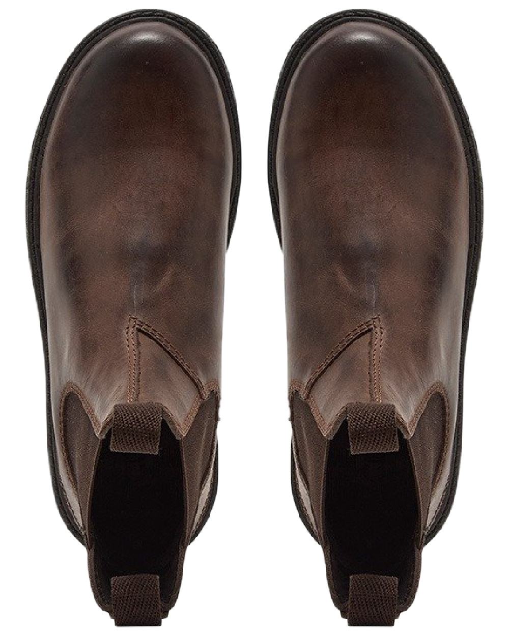 Brown Coloured Chatham Womens Oasby Premium Leather Outdoor Chelsea Boots on white background 