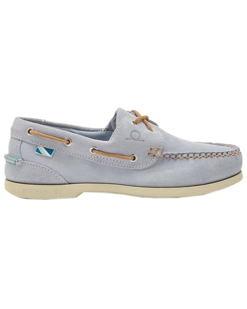 Lavender Coloured Chatham Womens Pippa II G2 Repello-Suede Leather Boat Shoes on white background 