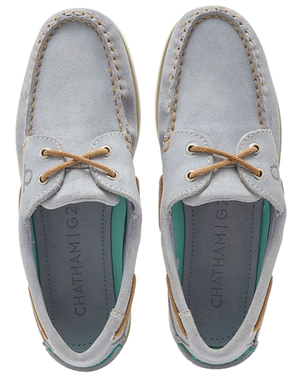 Lavender Coloured Chatham Womens Pippa II G2 Repello-Suede Leather Boat Shoes on white background 