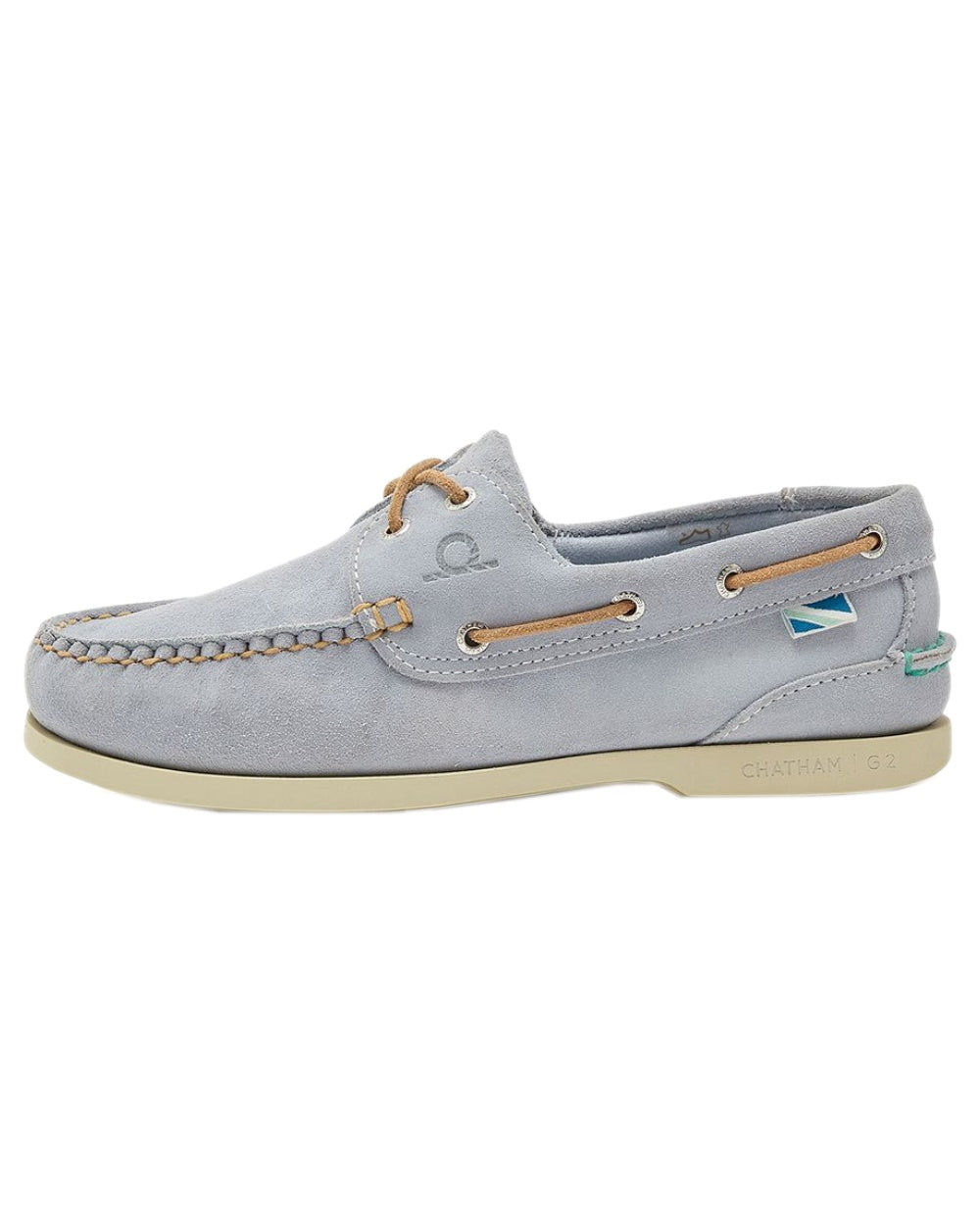 Lavender Coloured Chatham Womens Pippa II G2 Repello-Suede Leather Boat Shoes on white background 