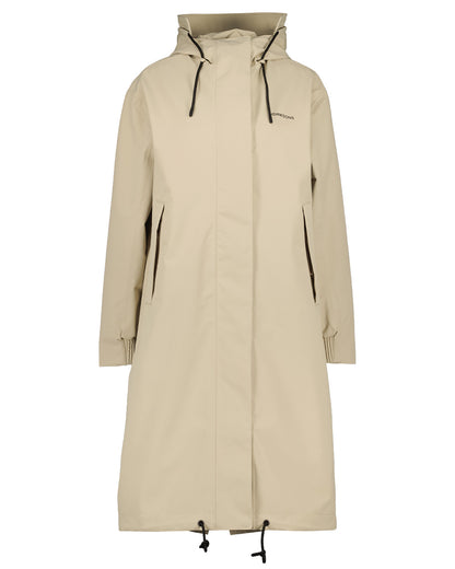 Clay Beige Coloured Didriksons Alice Womens Parka Long 2 On A White Background 