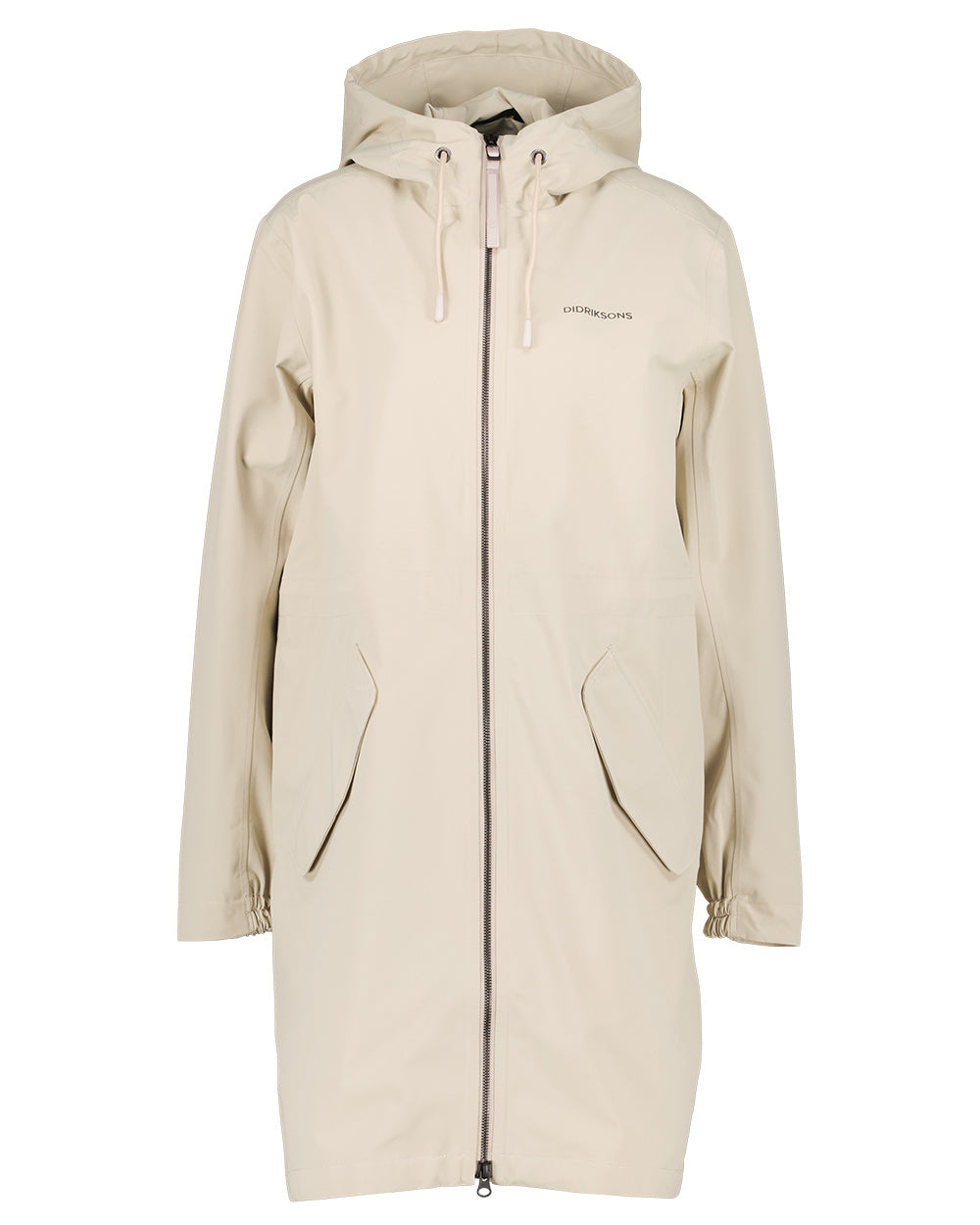 Clay Beige Coloured Didriksons Marta Womens Parka 3 On A White Background 