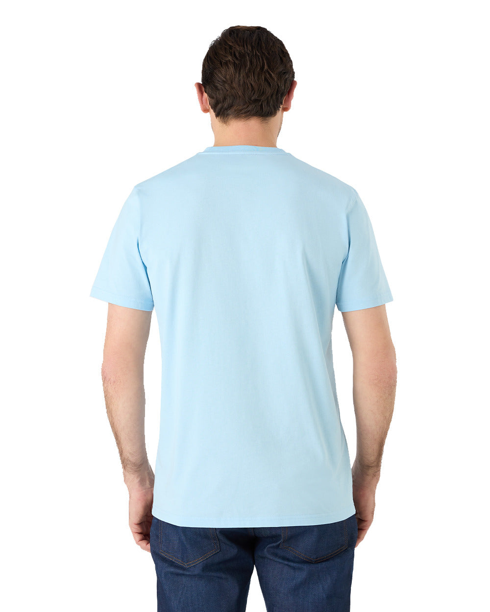 Clear Sky Coloured Musto Mens Classic Short Sleeve T-Shirt On A White Background 