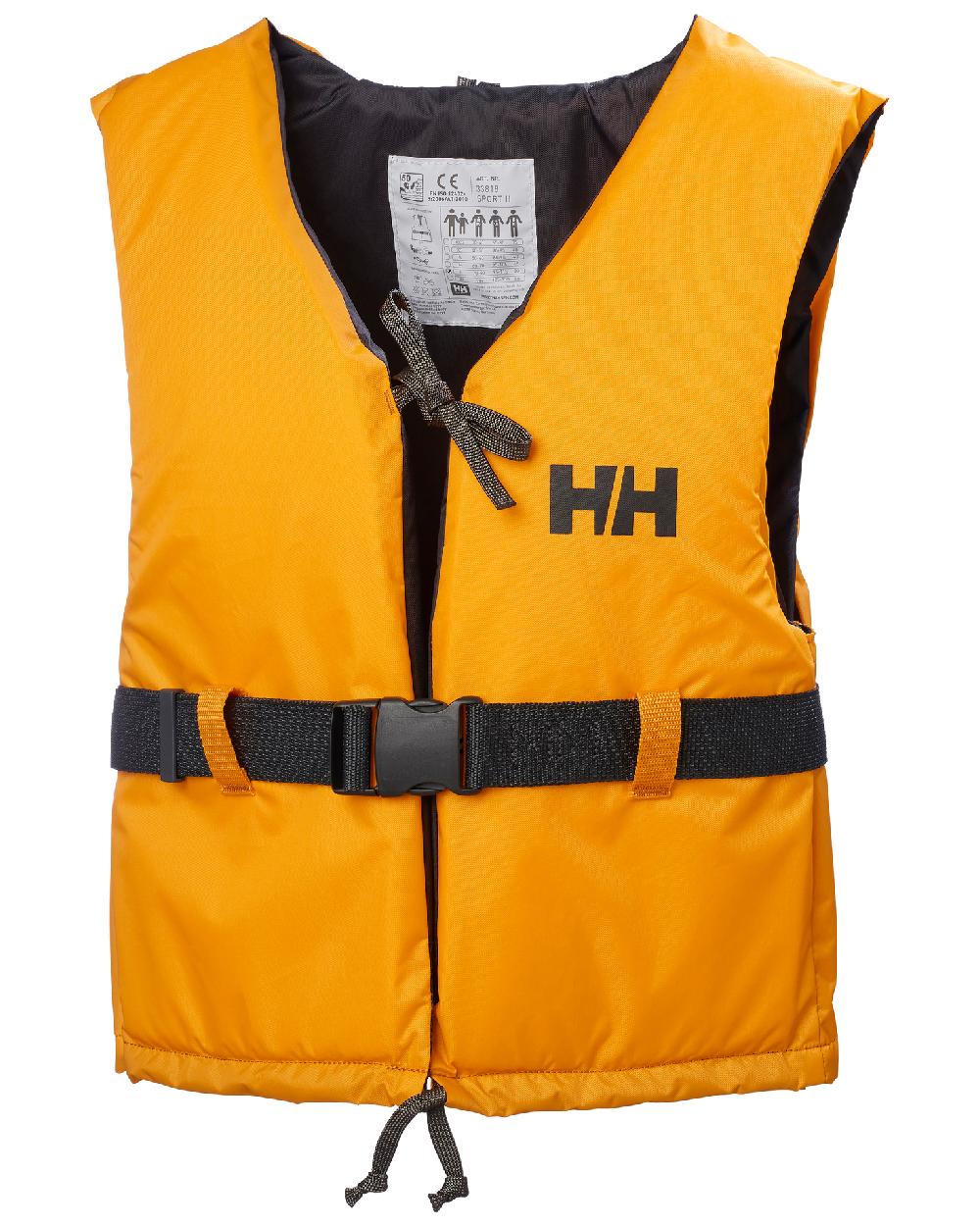 Cloudberry coloured Helly Hansen Sport II Flotation Vest on white background 