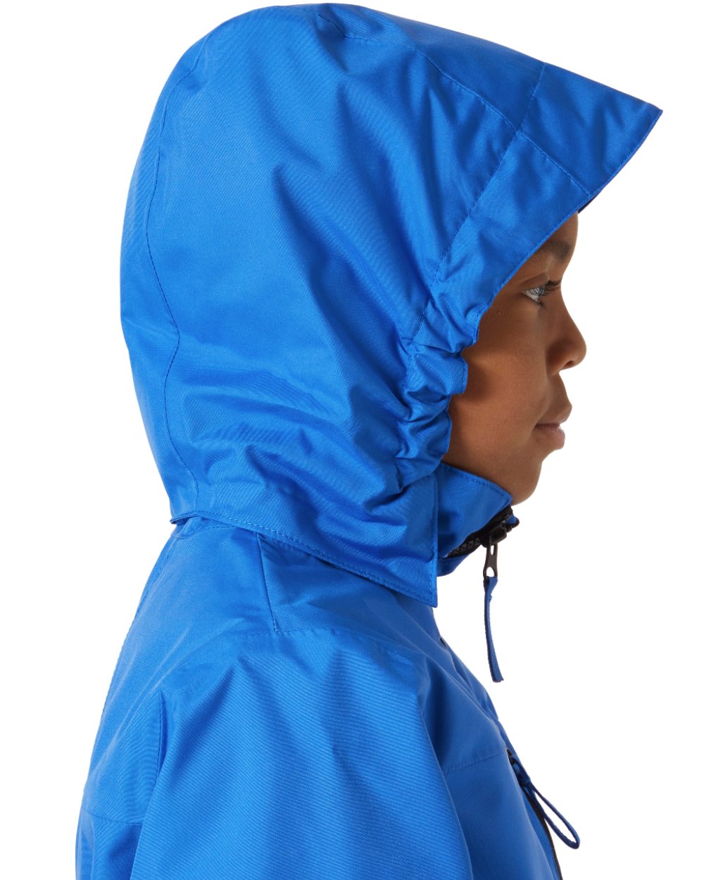 Cobalt 2.0 Coloured Helly Hansen Junior Childrens Crew Hooded Jacket On A White Background 