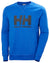Cobalt 2.0 Coloured Helly Hansen Mens Logo Crew Sweatshirt On A White Background #colour_cobalt-2-0