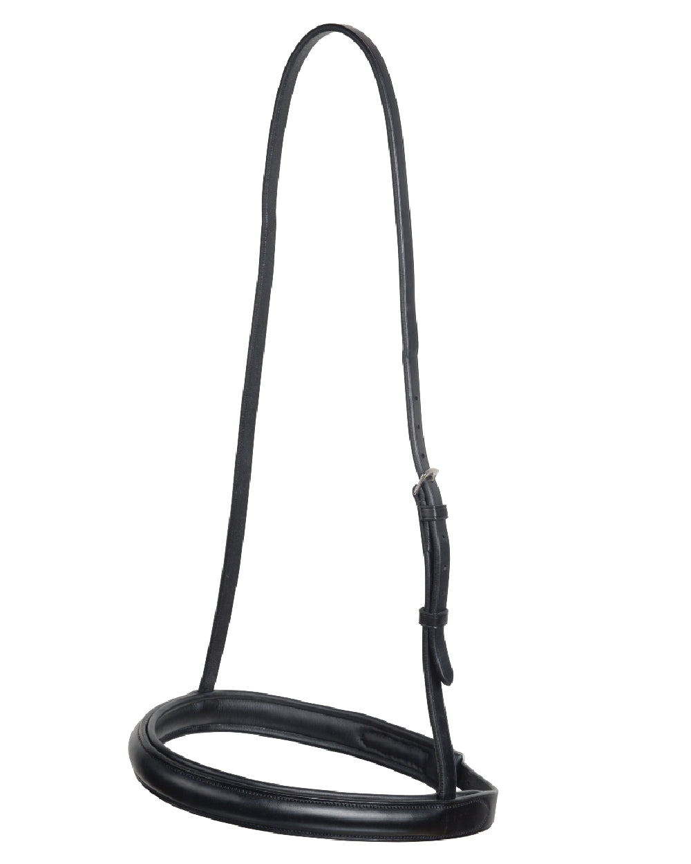 Black coloured Collegiate Cavesson Noseband IV on white background 