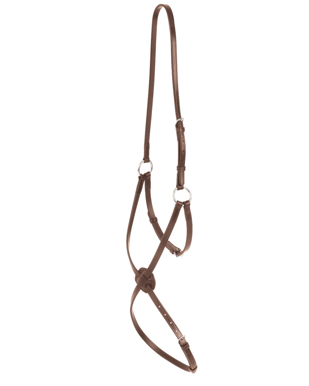 Brown coloured Collegiate Grackle Noseband IV on white background 