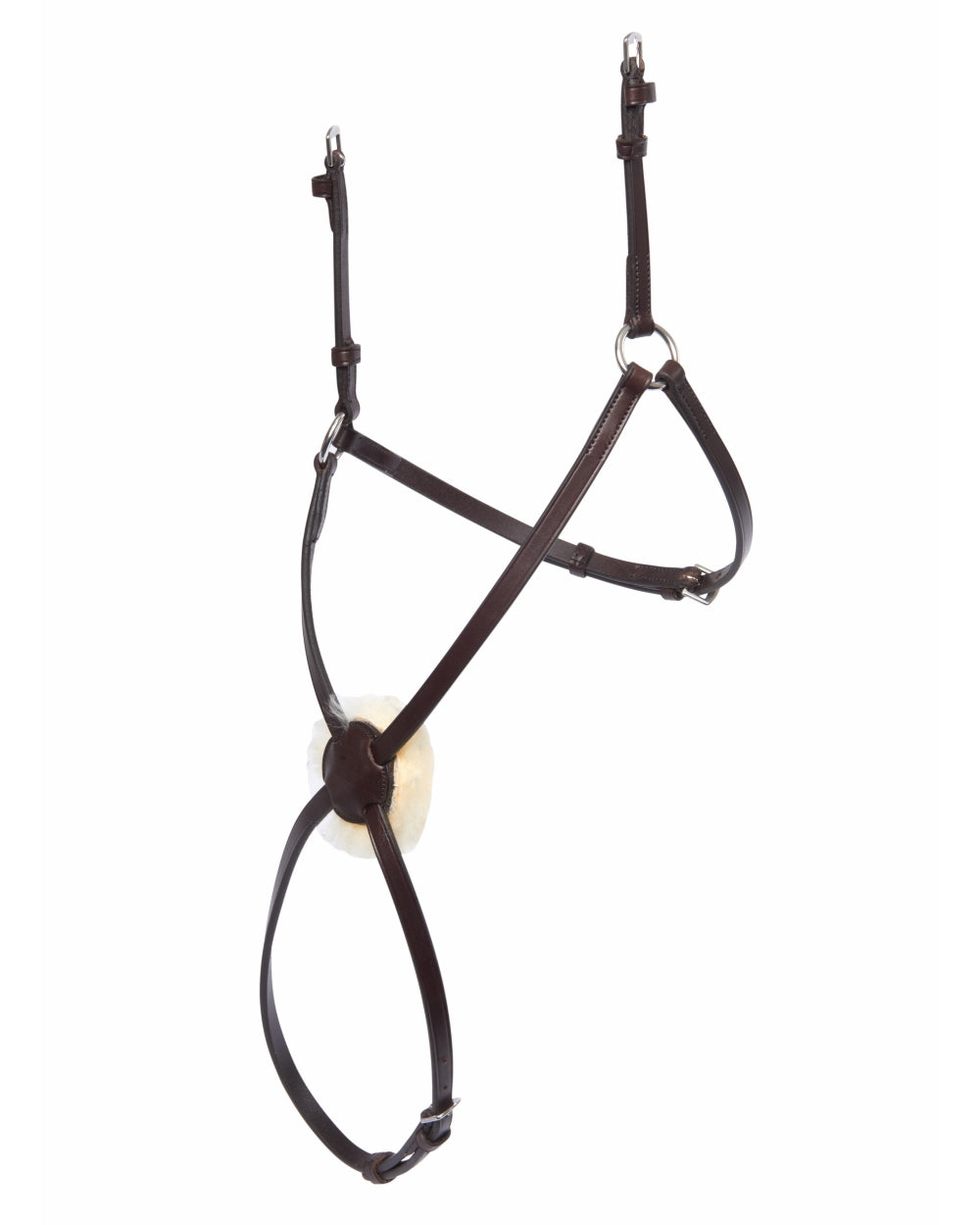 Brown coloured Collegiate Mono Crown Grackle Noseband on white background 