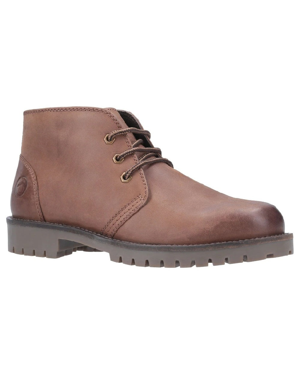 Tan Coloured Cotswold Mens Stroud Boots on white background 