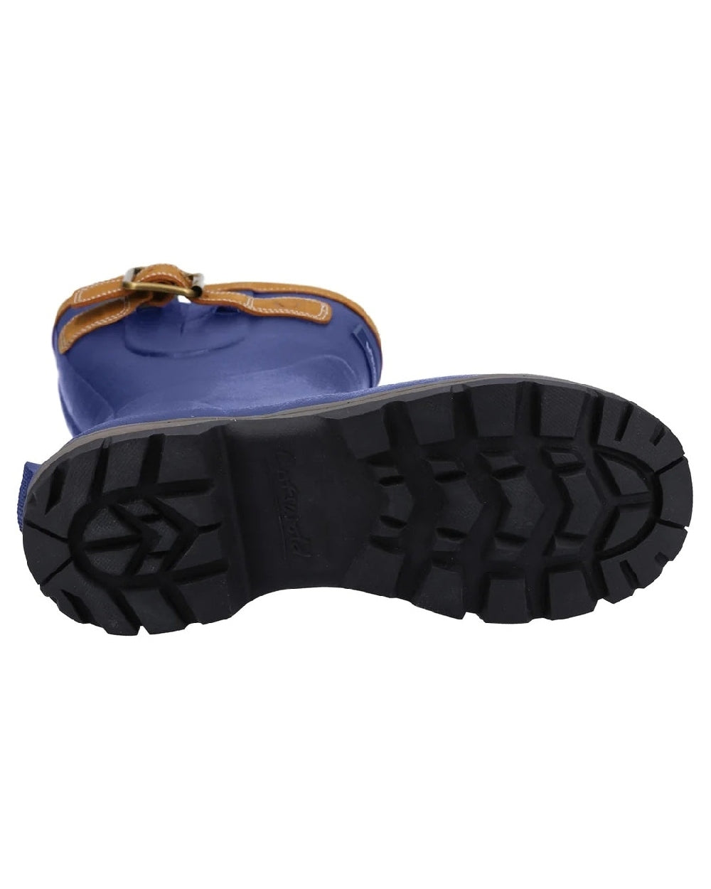 Navy Coloured Cotswold Stratus Short Wellingtons on white background 