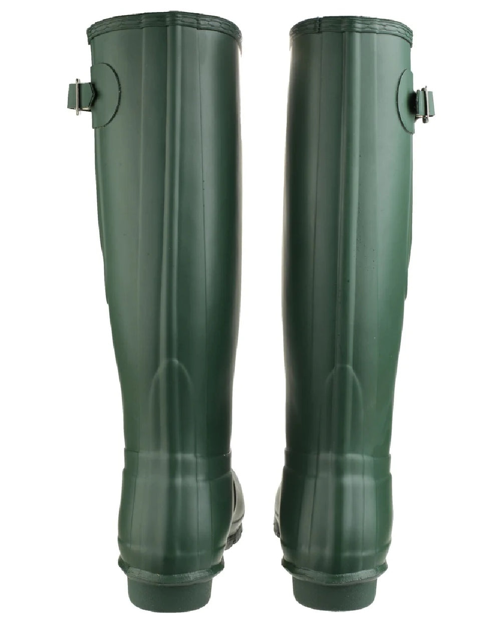 Green coloured Cotswold Windsor Buckle Strap Rubber Wellingtons on white background 