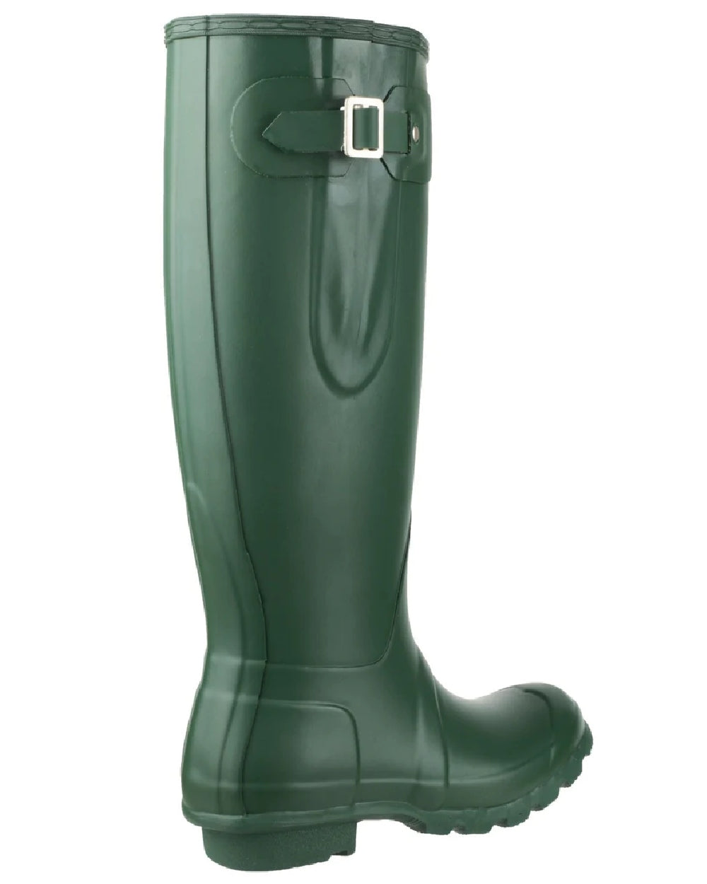 Green coloured Cotswold Windsor Buckle Strap Rubber Wellingtons on white background 