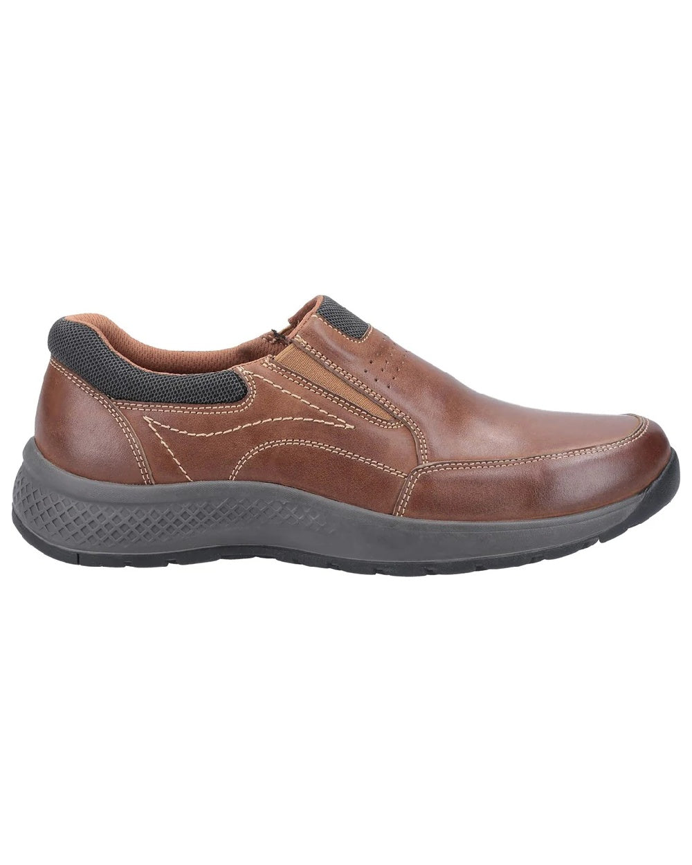 Tan coloured Cotswold Churchill Slip On Casual Shoes on white background 