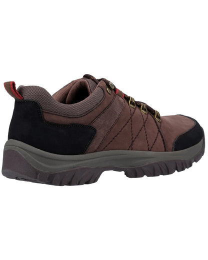 Brown coloured Cotswold Toddington Hiking Shoes on white background 