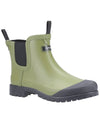Green coloured Cotswold Womens Blenheim Waterproof Ankle Boots on white background #colour_green
