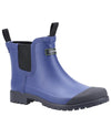 Navy coloured Cotswold Womens Blenheim Waterproof Ankle Boots on white background #colour_navy