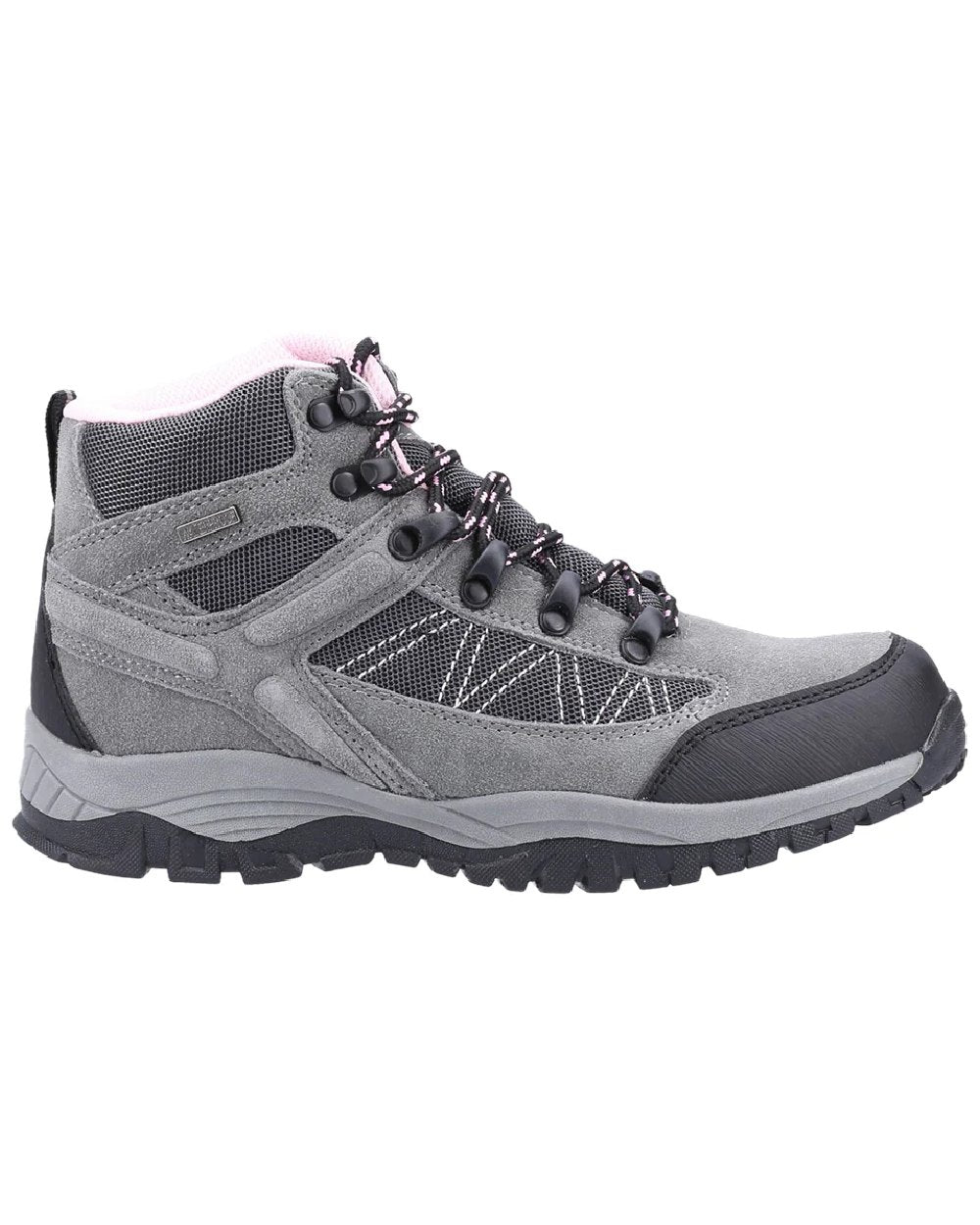 Grey coloured Cotswold Womens Maisemore Hiking Boots on white background 