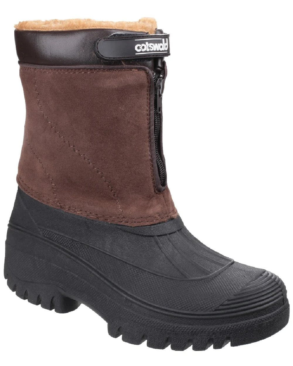 Brown coloured Cotswold Womens Venture Waterproof Winter Boots on white background 