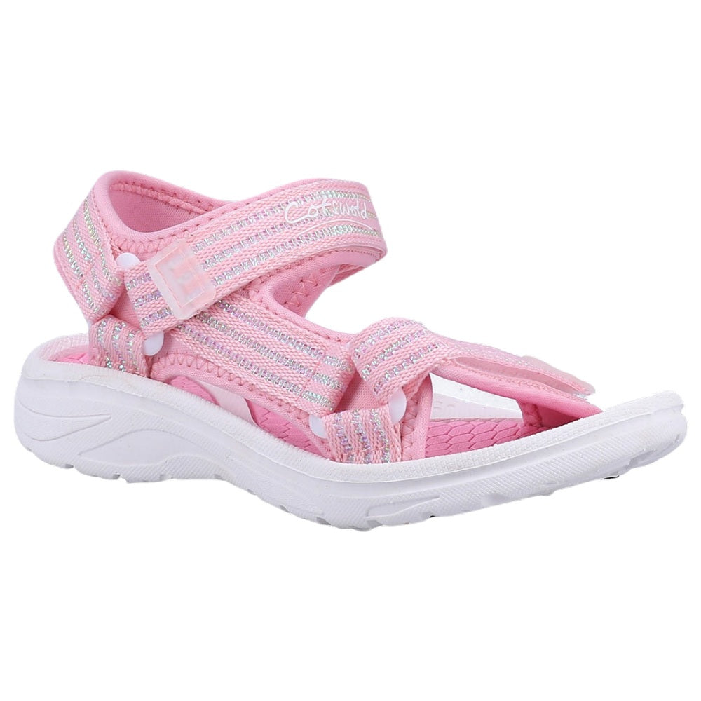 Cotswold Childrens Bodiam Recycled Sandals In Pink/White
