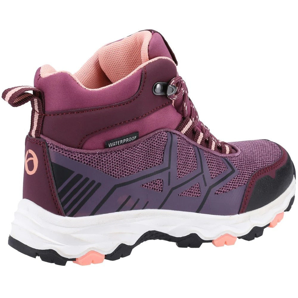 Cotswold Childrens Coaley Lace Recycled Hiking Boots in Purple 