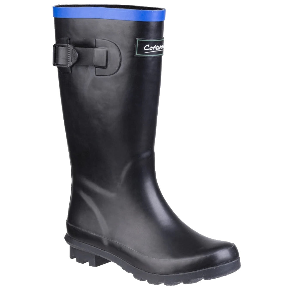 Cotswold Childrens Fairweather Wellington Boots in Black Blue 