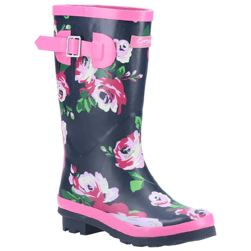 Cotswold Childrens Flower Wellington Boots in Floral Print
