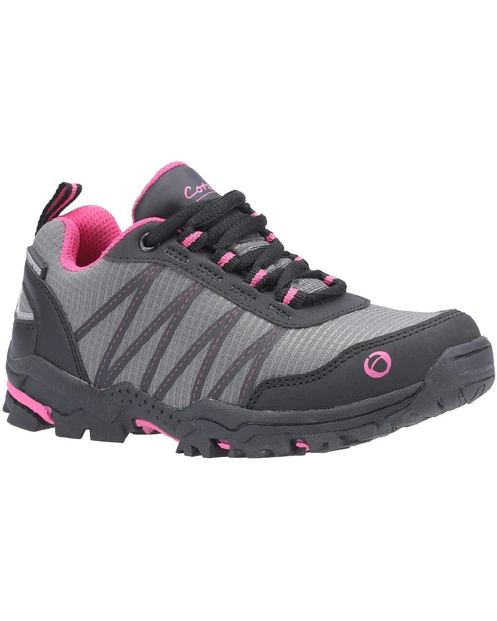 Cotswold Childrens Littledean Hiking Waterproof Shoes in Pink 
