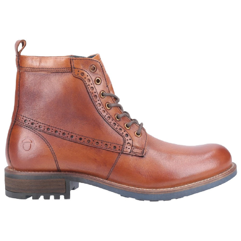 Cotswold Dauntsey Leather Lace Up Boots In Tan