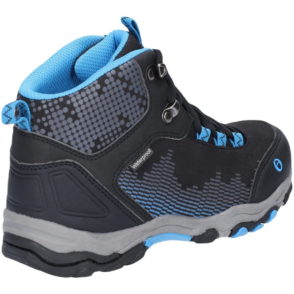 Cotswold Ducklington Lace Up Hiking Waterproof Boots In Black Blue 