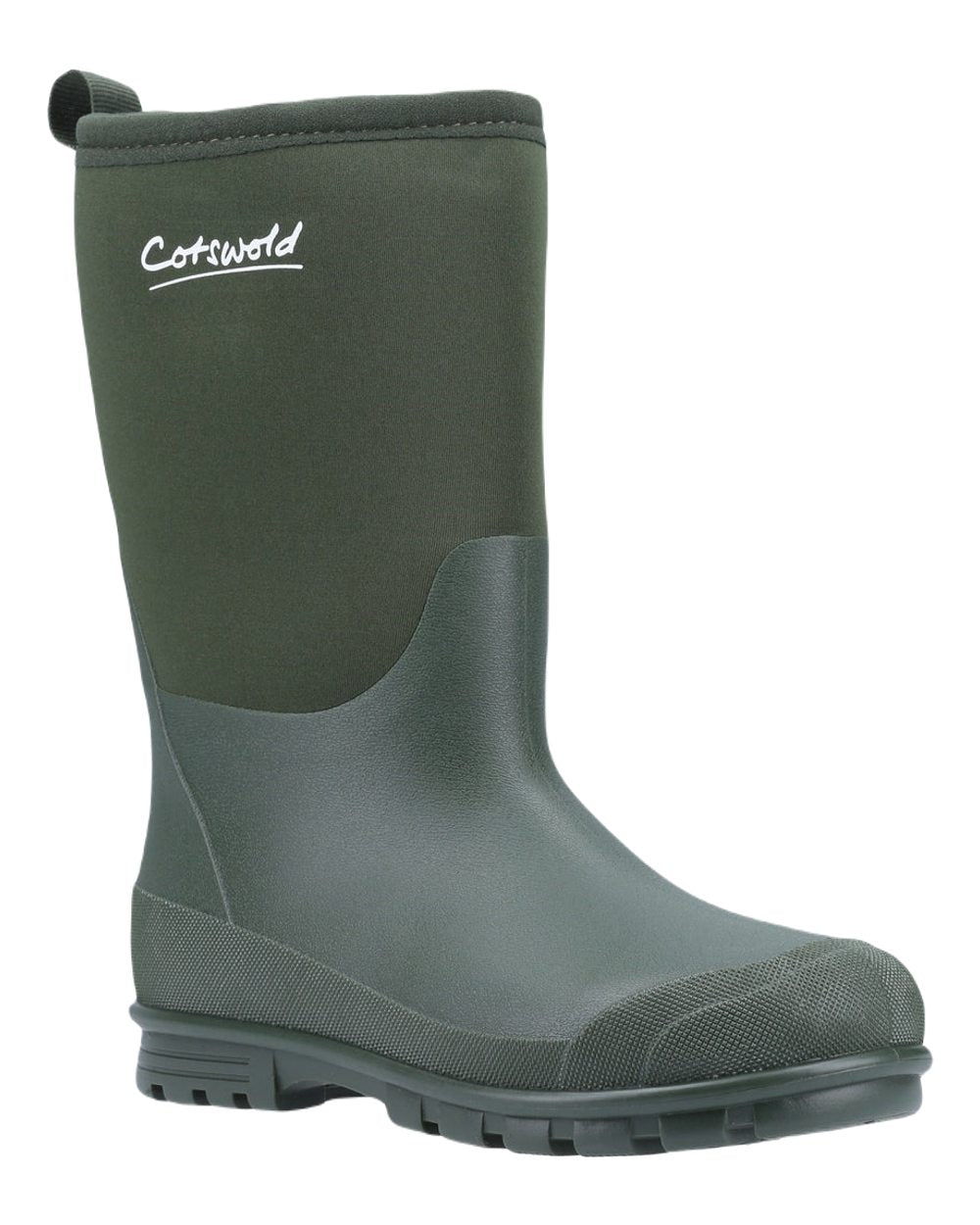 Cotswold Hilly Neoprene Childrens Wellington Boots In Green 