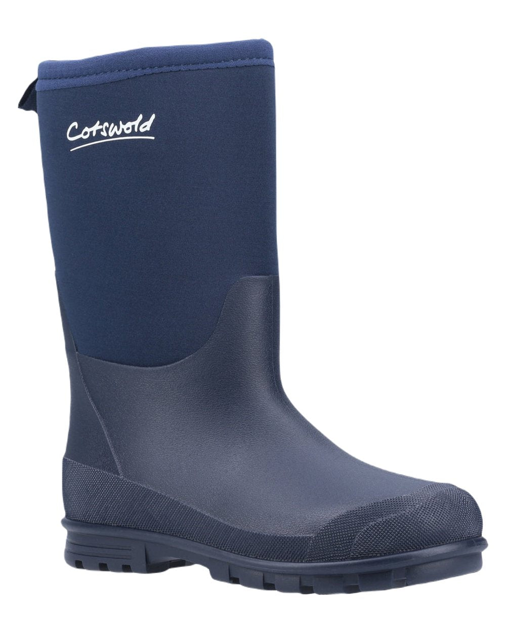 Cotswold Hilly Neoprene Childrens Wellington Boots In Navy 