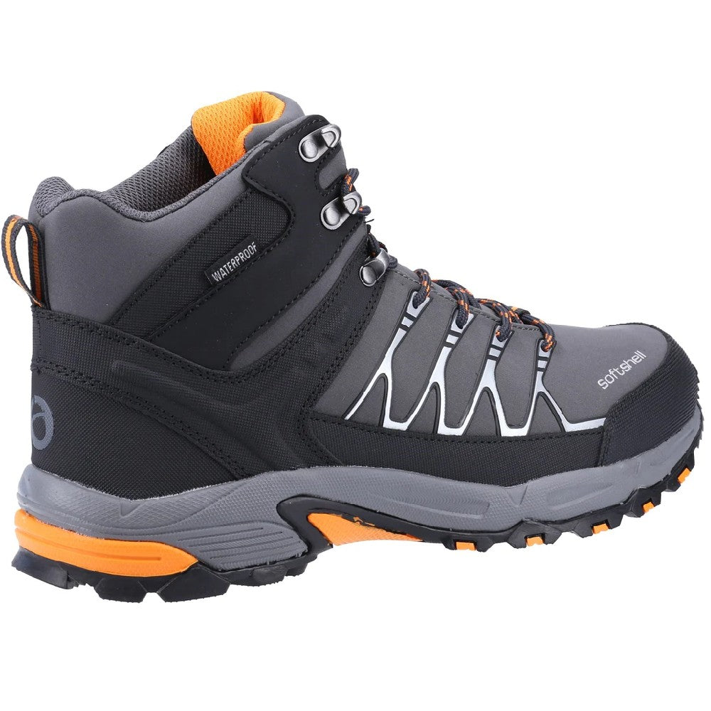 Cotswold Mens Abbeydale Mid Hiking Boots in Grey Orange 