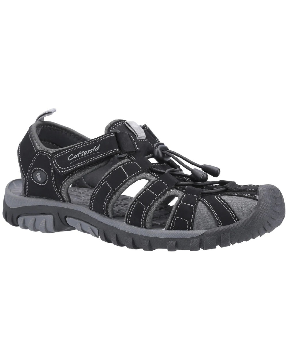 Cotswold Mens Sandhurst Touch Fastening Sandals in Black 