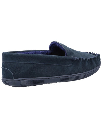Cotswold Mens Sodbury Moccasin Slippers in Navy 