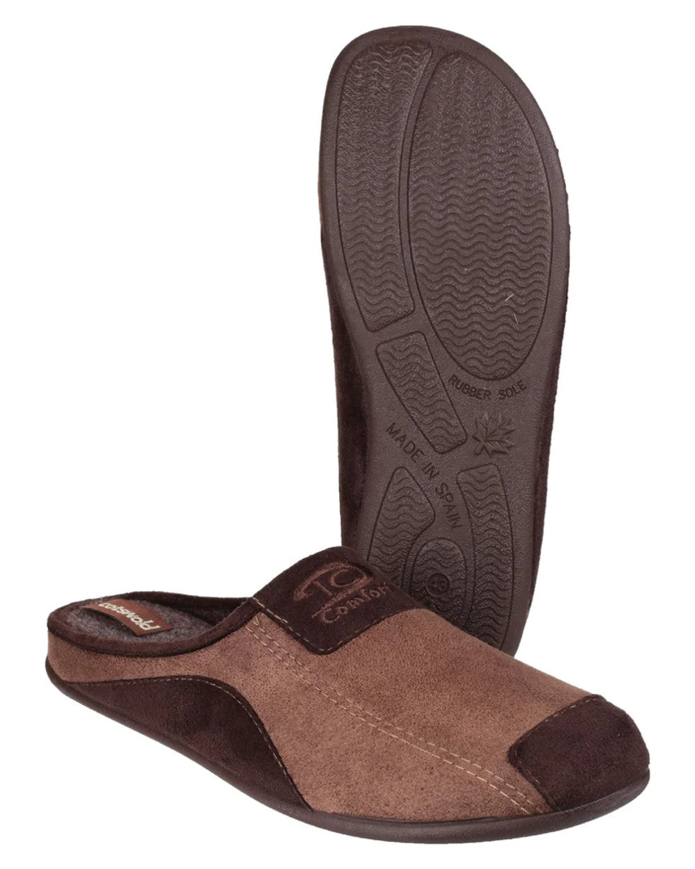 Cotswold Mens Westwell Slippers in Brown 